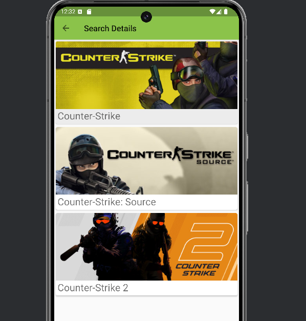 Snapshot of Arcadium; features the search page which displays
                    the results of a query