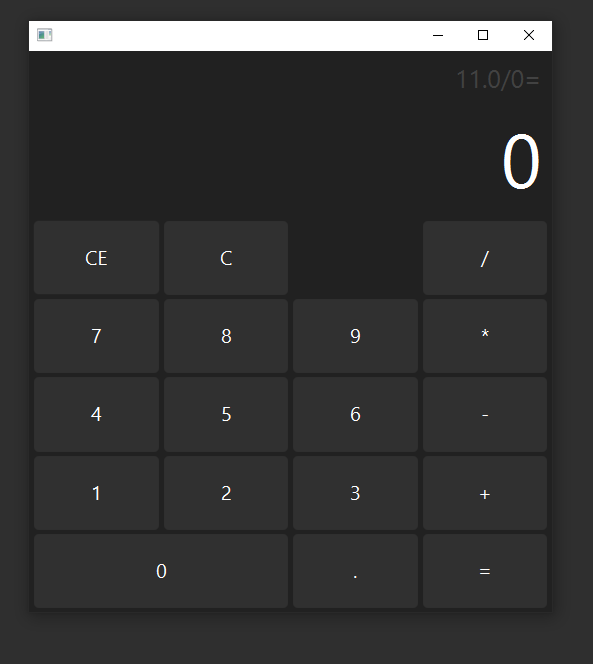 Snapshot of object
                oriented calculator project; features clear entry functionality