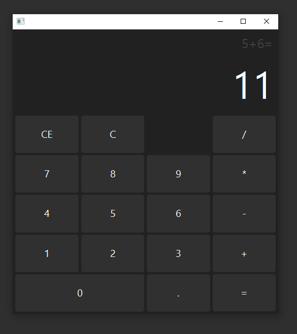 Snapshot of object
                oriented calculator project; features calculator history functionality